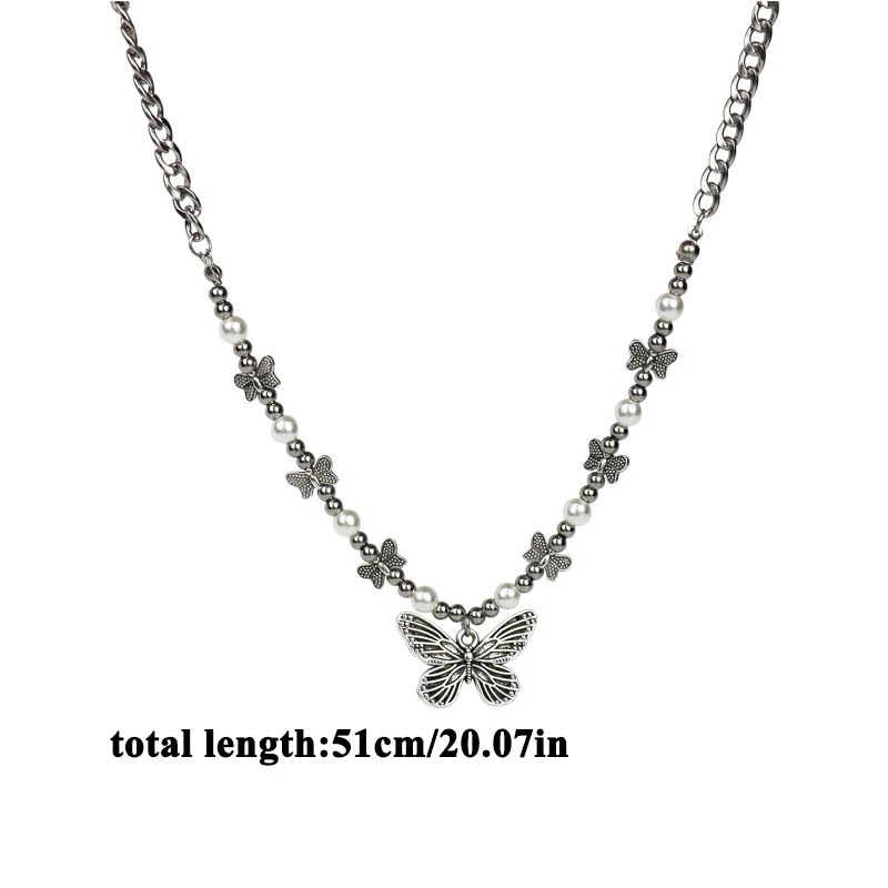 Gothic Butterfly Pendant Neckl - Men Accessories Aesthetic 리뷰 및 가격