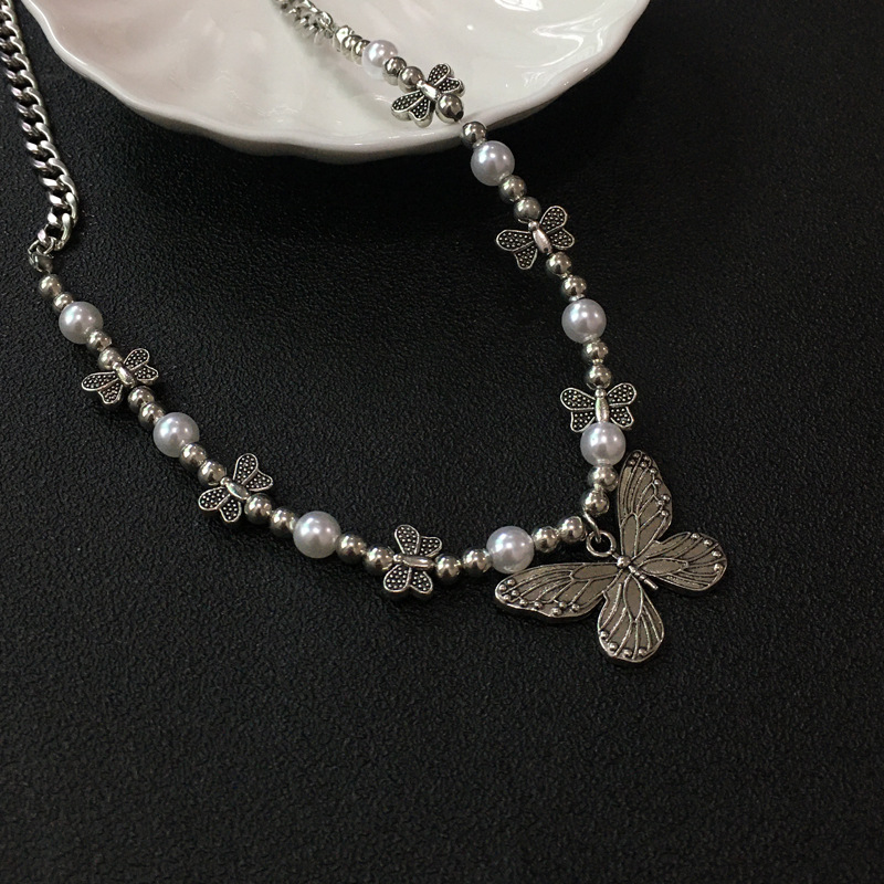 Gothic Butterfly Pendant Neckl - Men Accessories Aesthetic 리뷰 및 가격