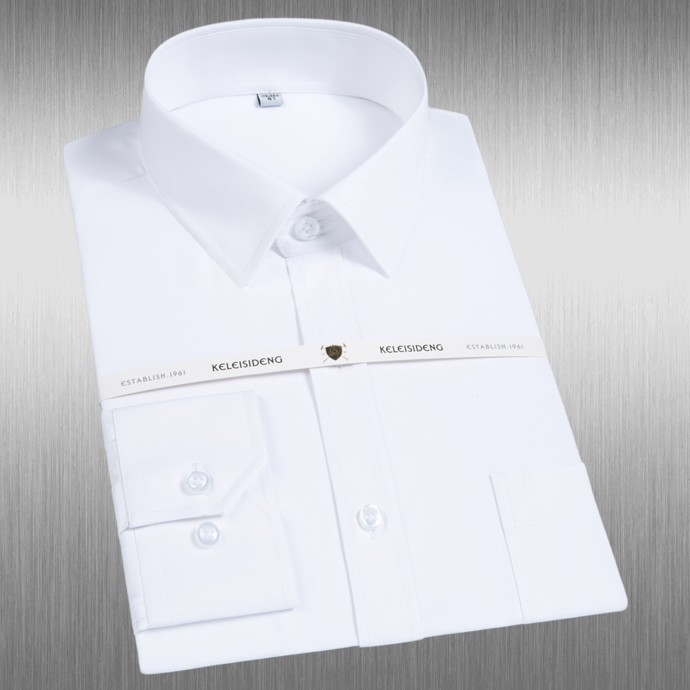 White Solid Color Men's Long S - Men Formal Wear Shirts recensione e prezzo