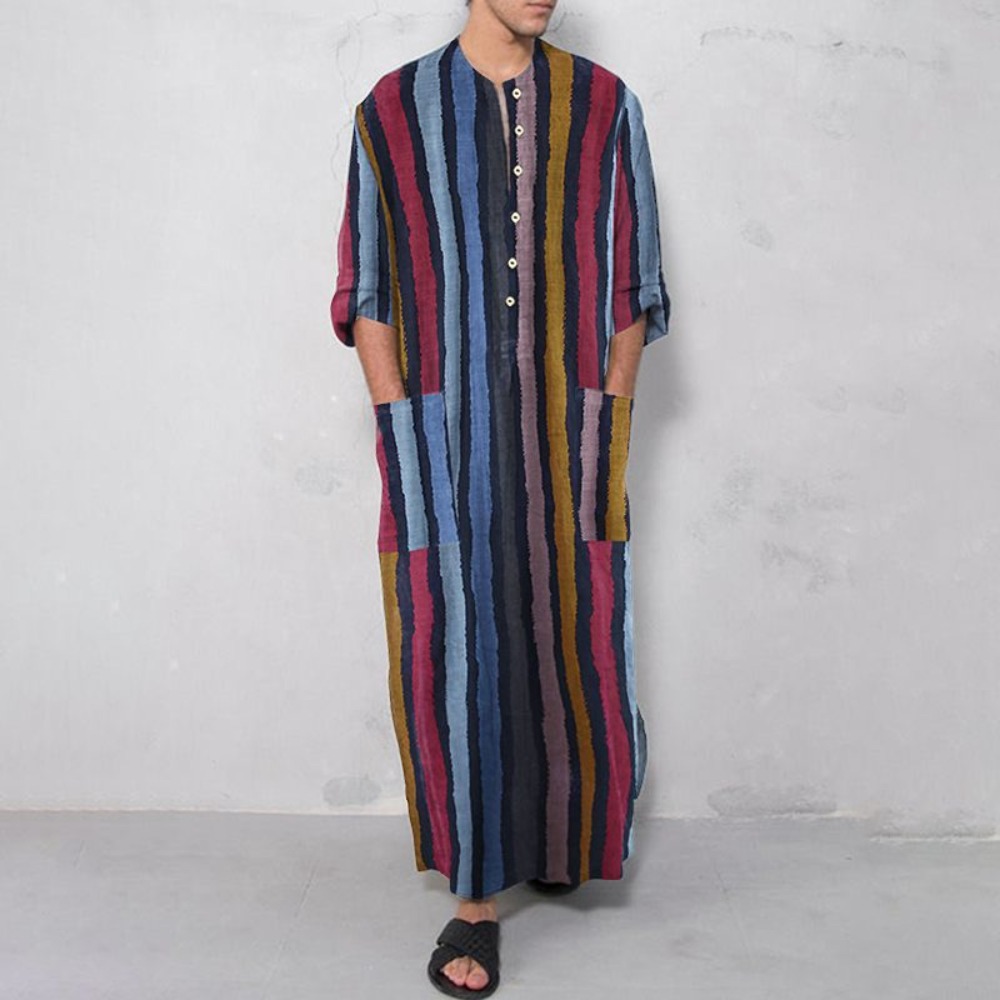 2026 New Striped Printed Musli - Men Formal Wear Shirts recensione e prezzo