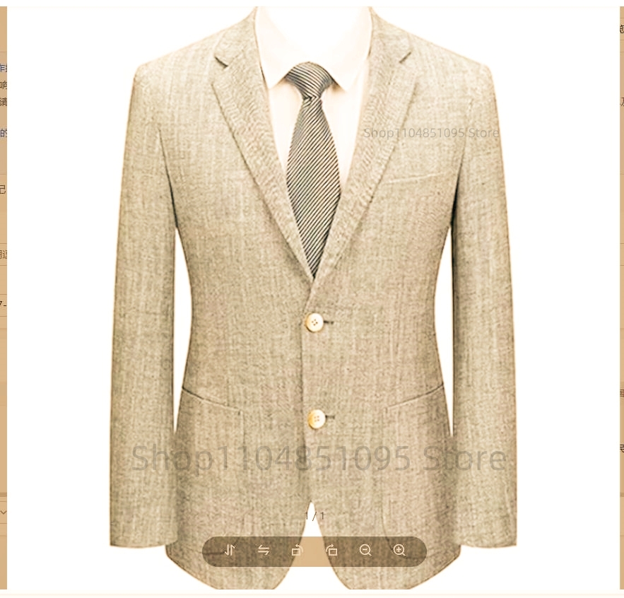 Men's Slim Fit Linen Suit Blaz - Men Formal Wear For Summer recensione e prezzo