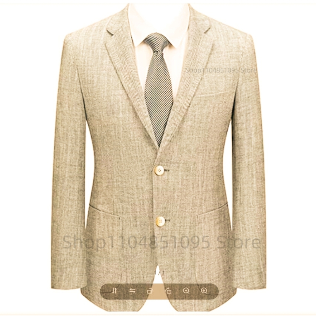 Men's Slim Fit Linen Suit Blaz - Men Formal Wear For Summer recensione e prezzo
