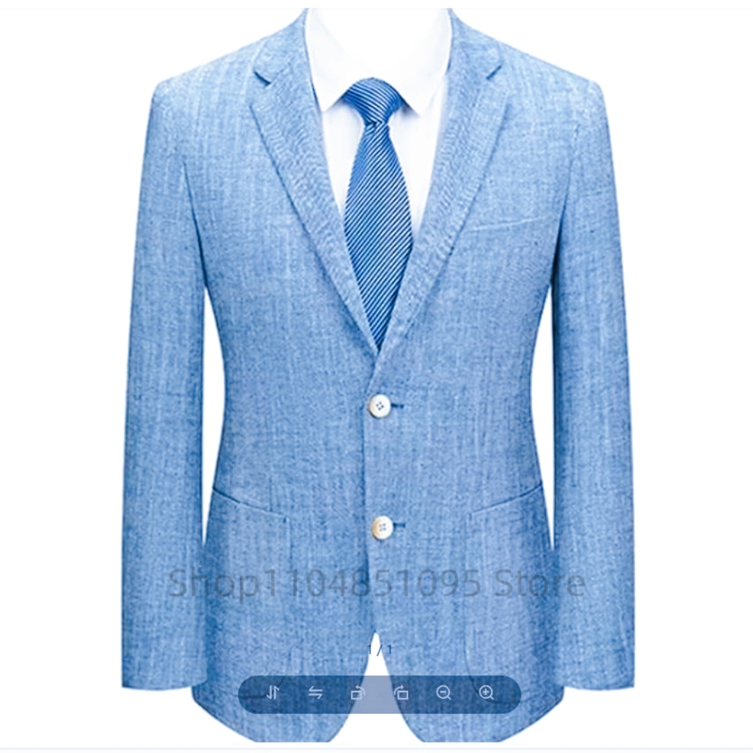 Men's Slim Fit Linen Suit Blaz - Men Formal Wear For Summer recensione e prezzo