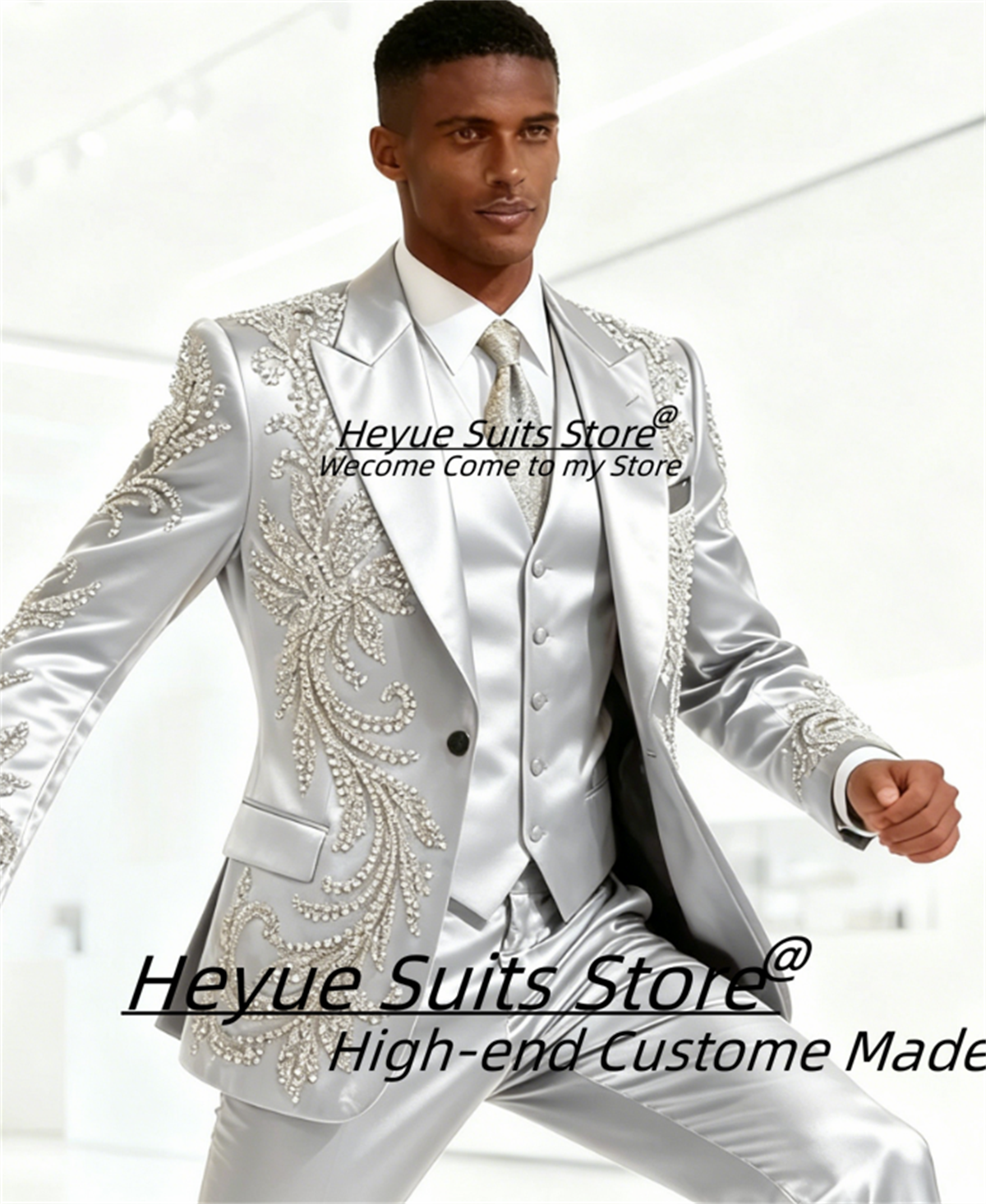 High End Customized Men Suit L - Men Formal Wear Wedding recensione e prezzo