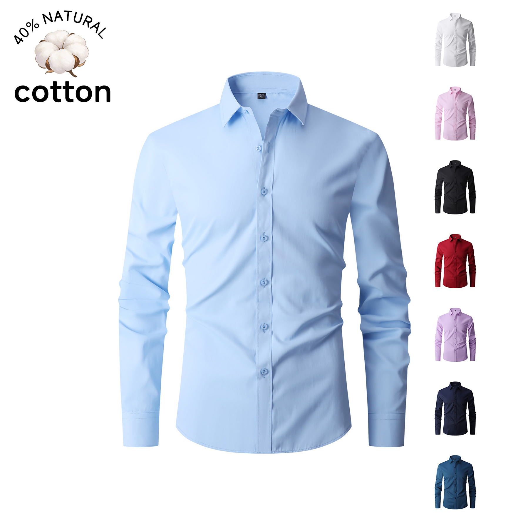 Good Quality Summer Cotton Men - Men Formal Wear Shirts recensione e prezzo
