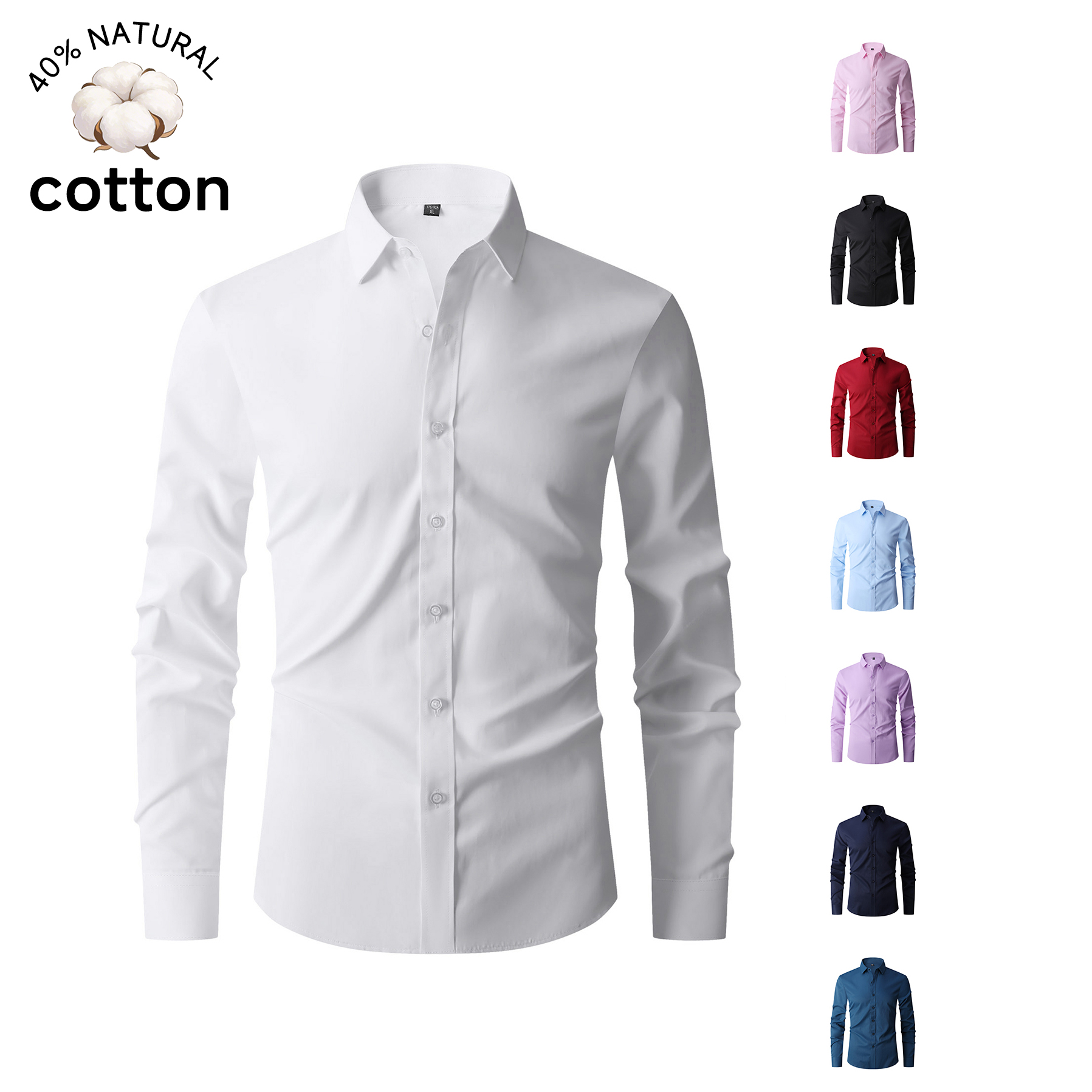 Good Quality Summer Cotton Men - Men Formal Wear Shirts recensione e prezzo