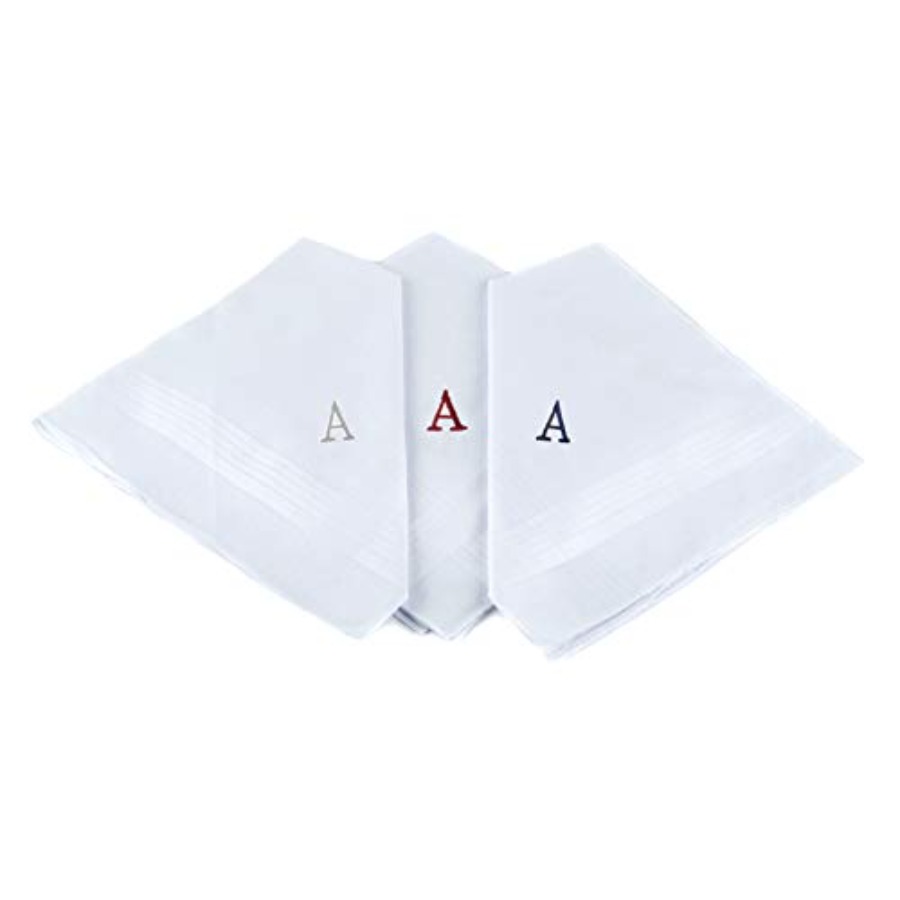 Initial Handkerchief for Men,  - Monogrammed Handkerchief recensione e prezzo
