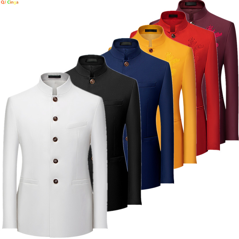 2026 Men's Chinese Style Long  - Formal Wear For Men Yellow recensione e prezzo