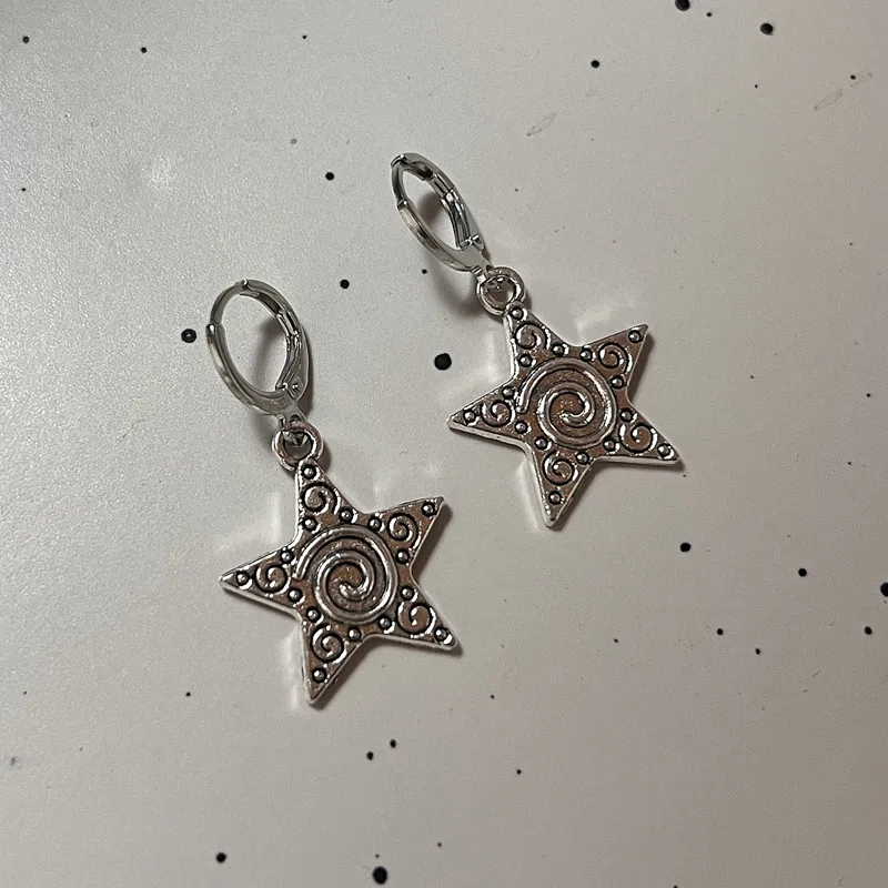Vintage Goth Silver Color Spir - Men Accessories Aesthetic 리뷰 및 가격