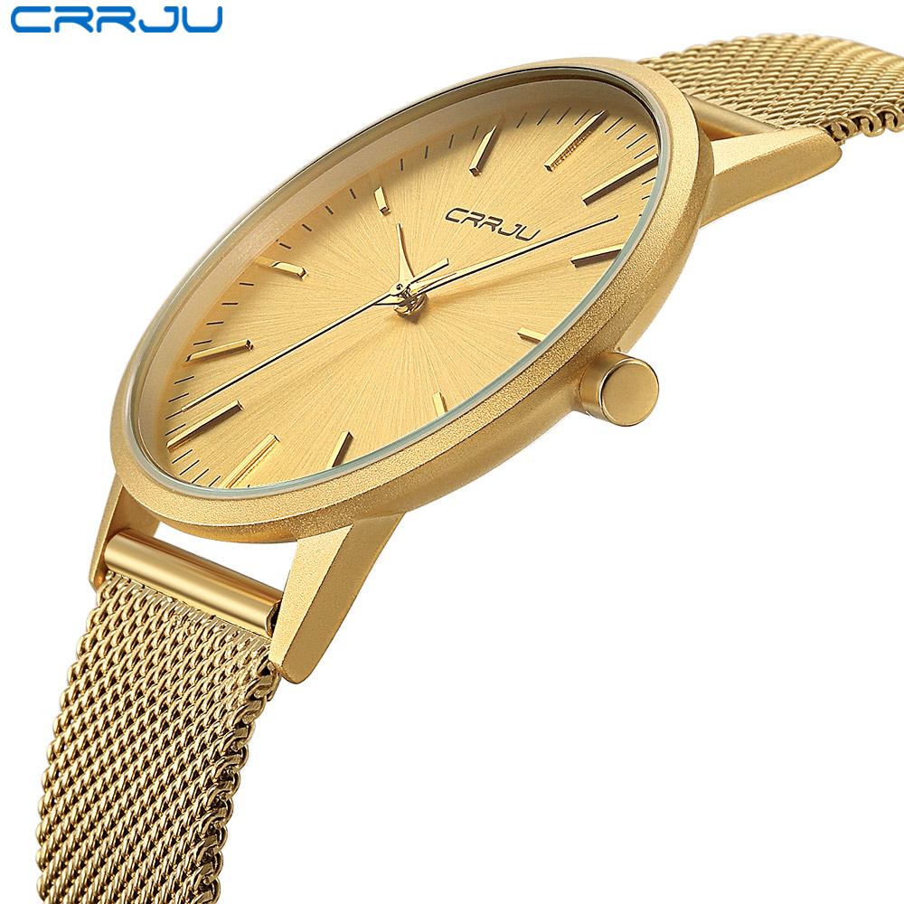 CRRJU Ultra Slim Gold Quartz W - Men Accessories For Wrist 리뷰 및 가격
