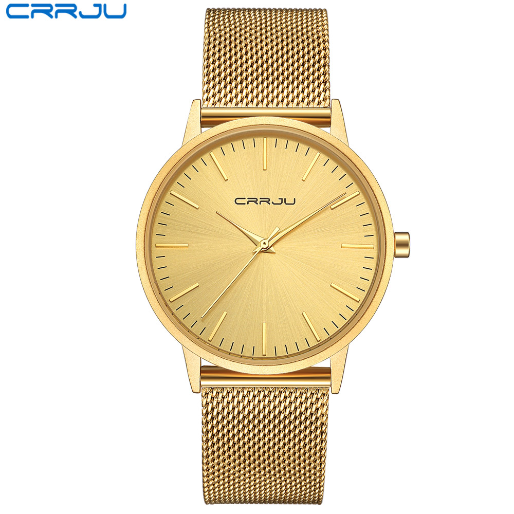 CRRJU Ultra Slim Gold Quartz W - Men Accessories For Wrist 리뷰 및 가격