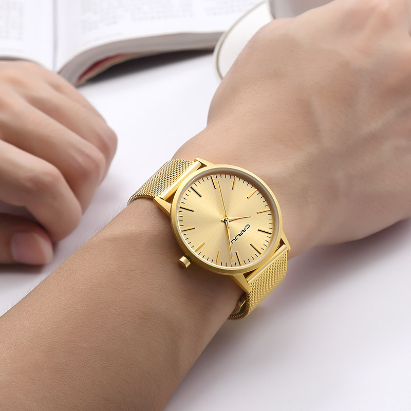CRRJU Ultra Slim Gold Quartz W - Men Accessories For Wrist 리뷰 및 가격