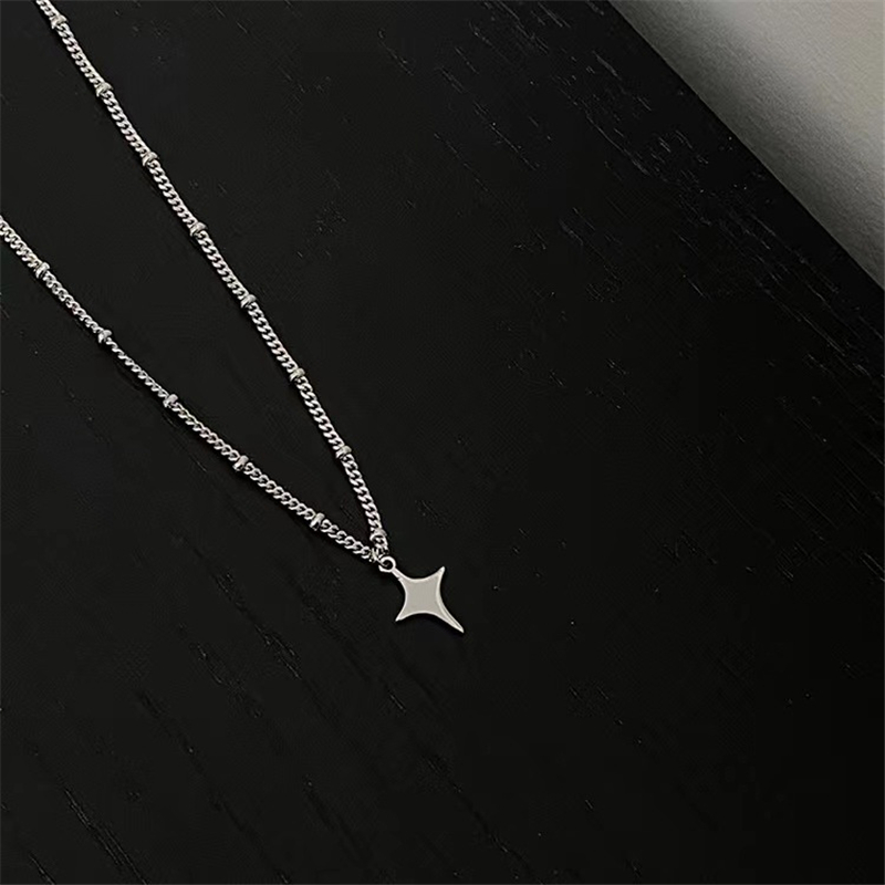 Kpop Goth Silver Color Star Pe - Men Accessories Aesthetic 리뷰 및 가격