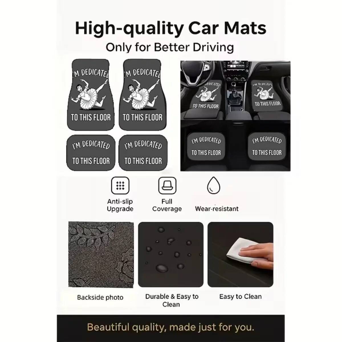 4Pcs Anti-Slip Car Floor Mats  - Men'S Accessories Vans 리뷰 및 가격
