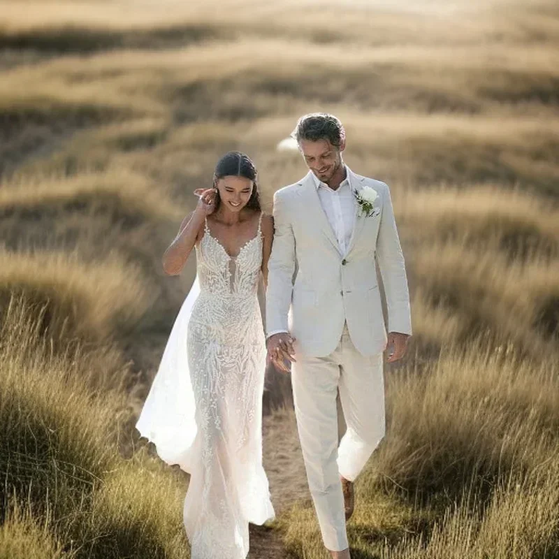 Linen Wedding Tuxedo For Men S - Men'S Formal Wear Attire recensione e prezzo