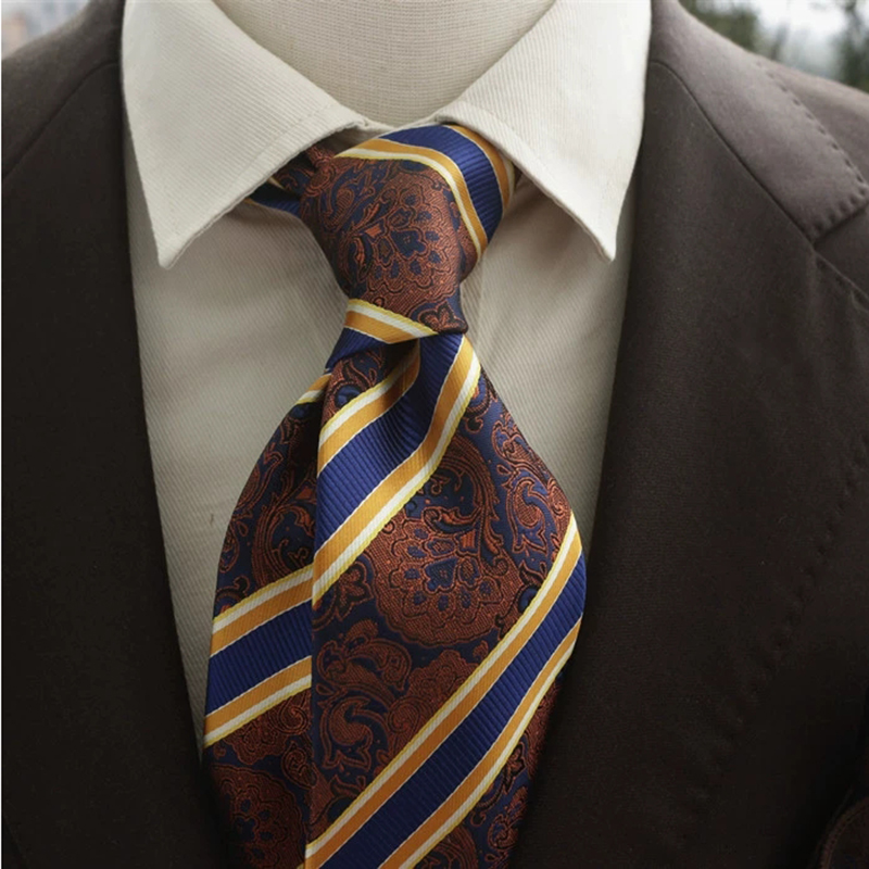 New Trendy Navy Brown Neckties - Men Formal Wear Shirts recensione e prezzo