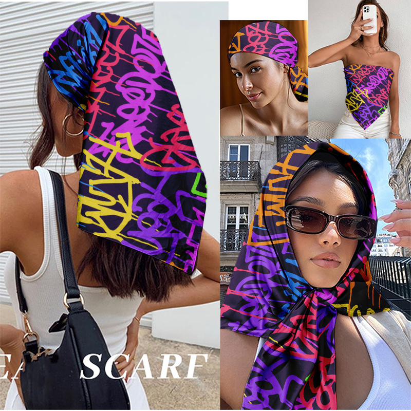 90x90cm Colorful Graffiti Squa - Men Accessories For Neck 리뷰 및 가격