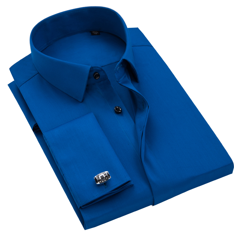 Men's French cufflinks shirt,  - Men Formal Wear Shirts recensione e prezzo