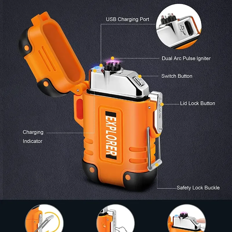 2023 NEW Waterproof Double Arc - Lighter Windproof 리뷰 및 가격