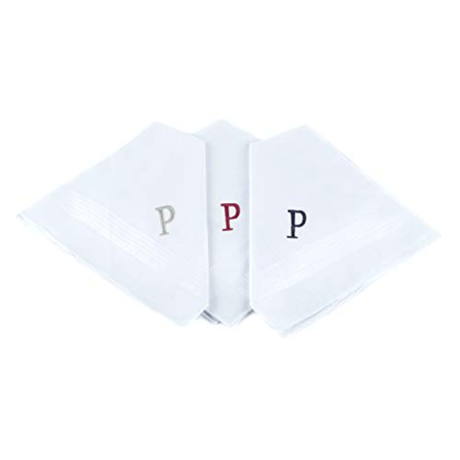 Initial Handkerchief for Men,  - Monogrammed Handkerchief recensione e prezzo