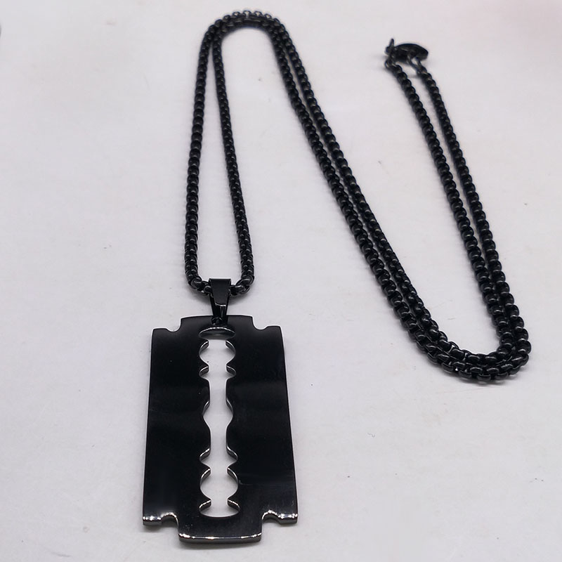 Gothic Blade Razor Pendant Nec - Men Accessories Aesthetic 리뷰 및 가격