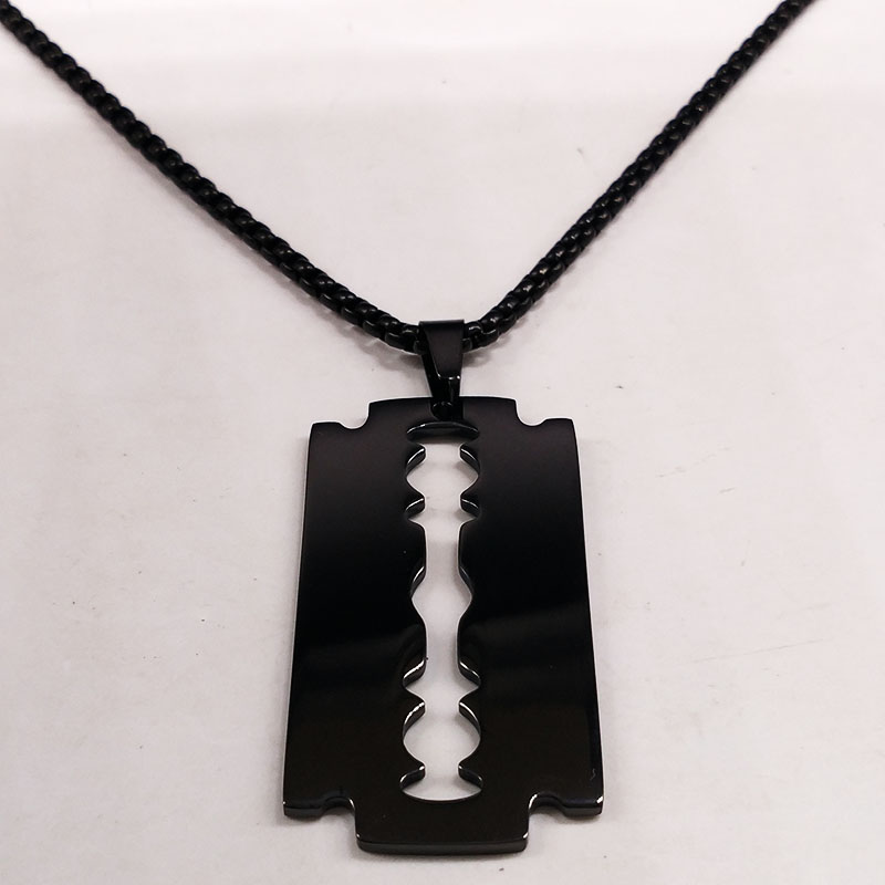 Gothic Blade Razor Pendant Nec - Men Accessories Aesthetic 리뷰 및 가격