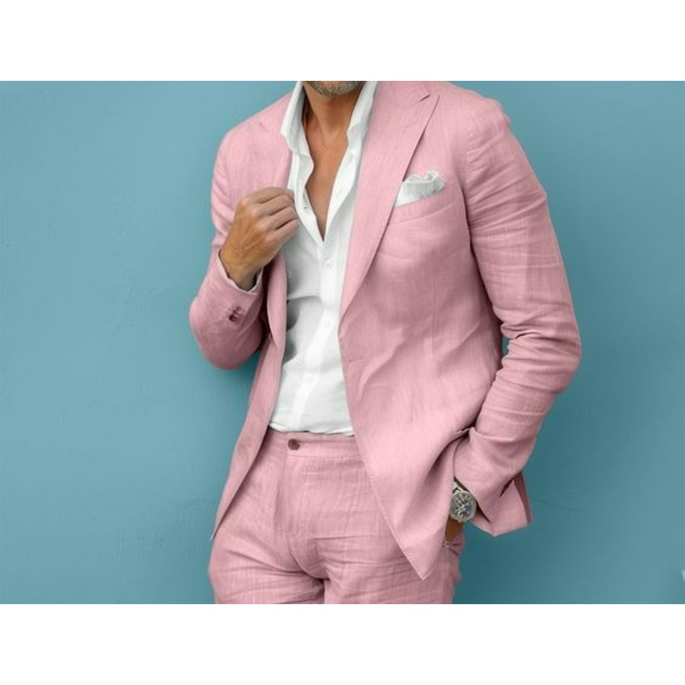 Linen Wedding Men Suits Slim F - Men Formal Wear For Summer recensione e prezzo