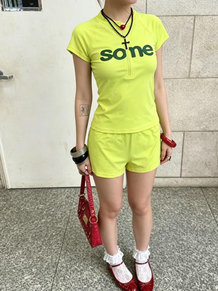 Coquette Neon Green Half Zip S - Men Accessories To Wear 리뷰 및 가격
