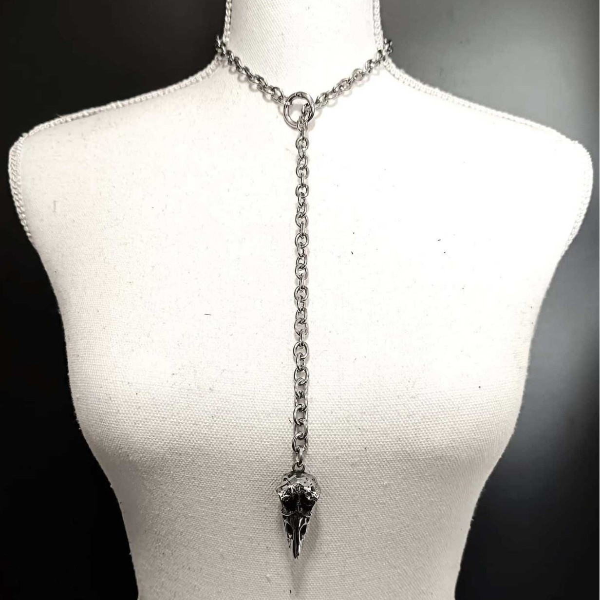 Gothic Crow Skull Necklace For - Men'S Vampire Accessories 리뷰 및 가격