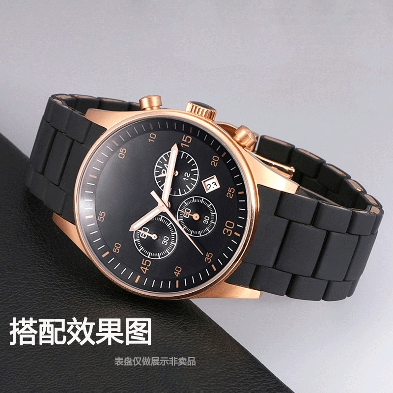 Rubber clad steel Watchband Fo - Men'S Accessories Armani 리뷰 및 가격