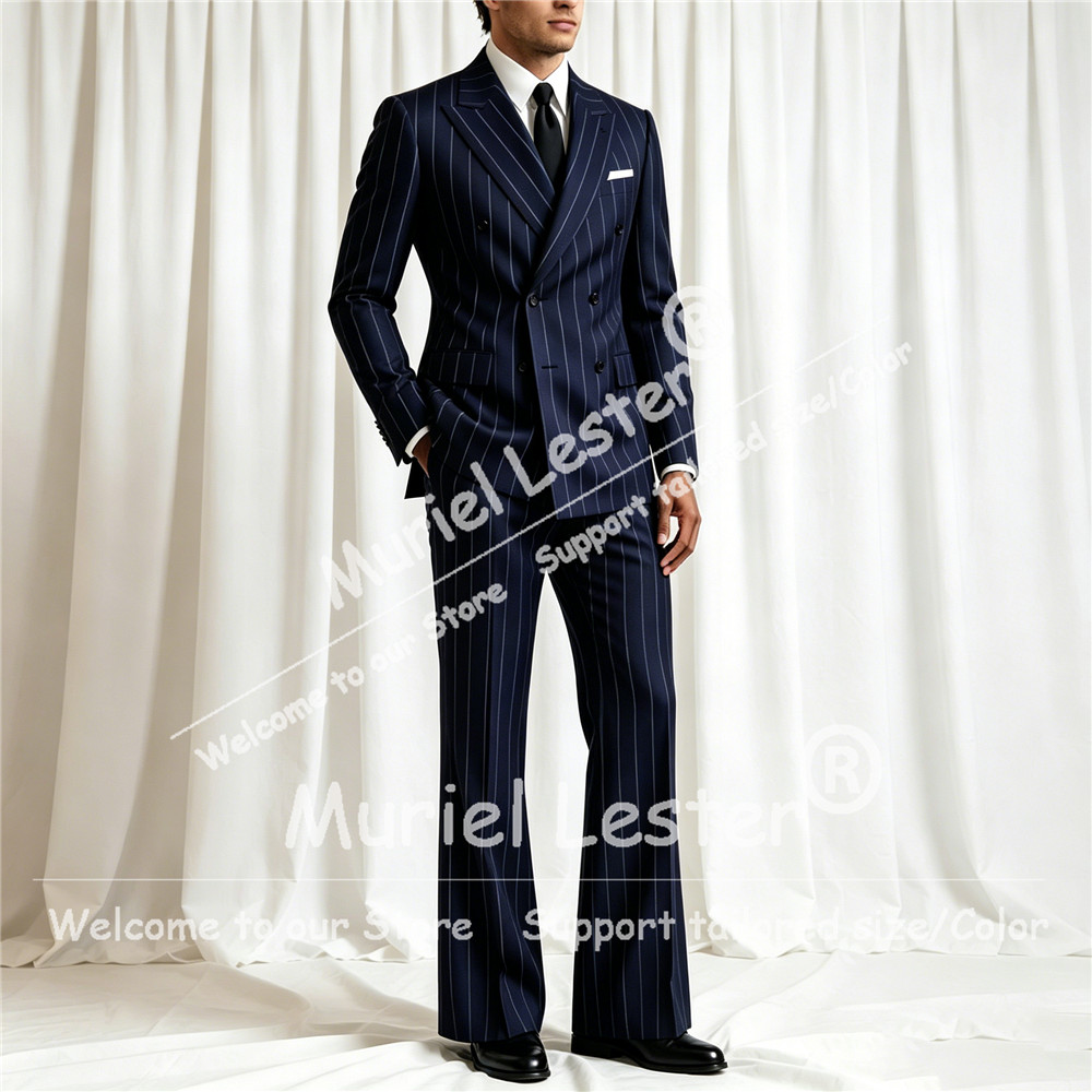 Elegant Stripes Suit Men 2 Pie - Men Formal Wear Pants recensione e prezzo