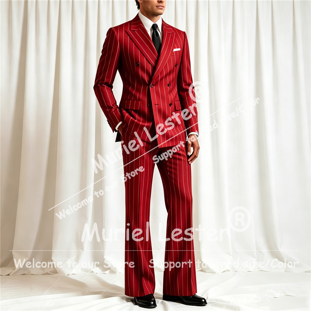 Elegant Stripes Suit Men 2 Pie - Men Formal Wear Pants recensione e prezzo
