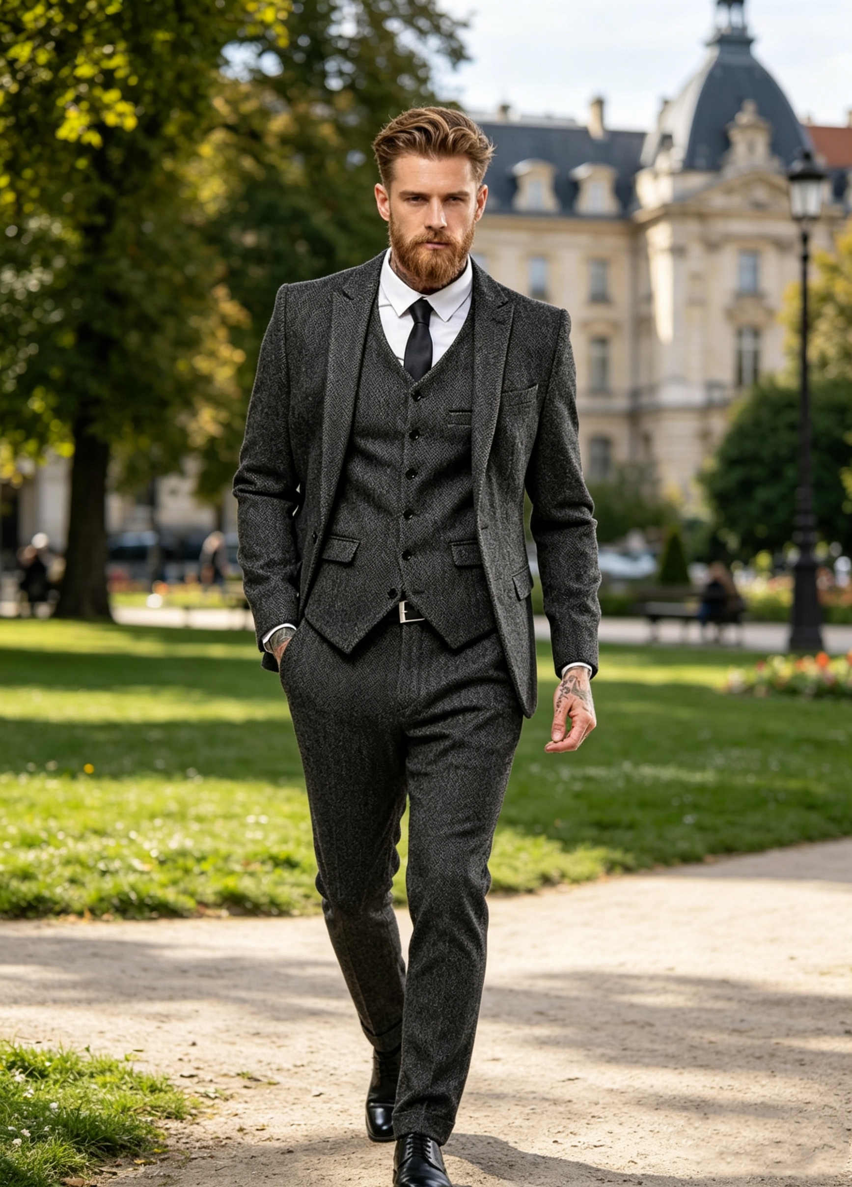 Dark Brown Wool Tweed Winter S - Men Formal Wear Wedding recensione e prezzo