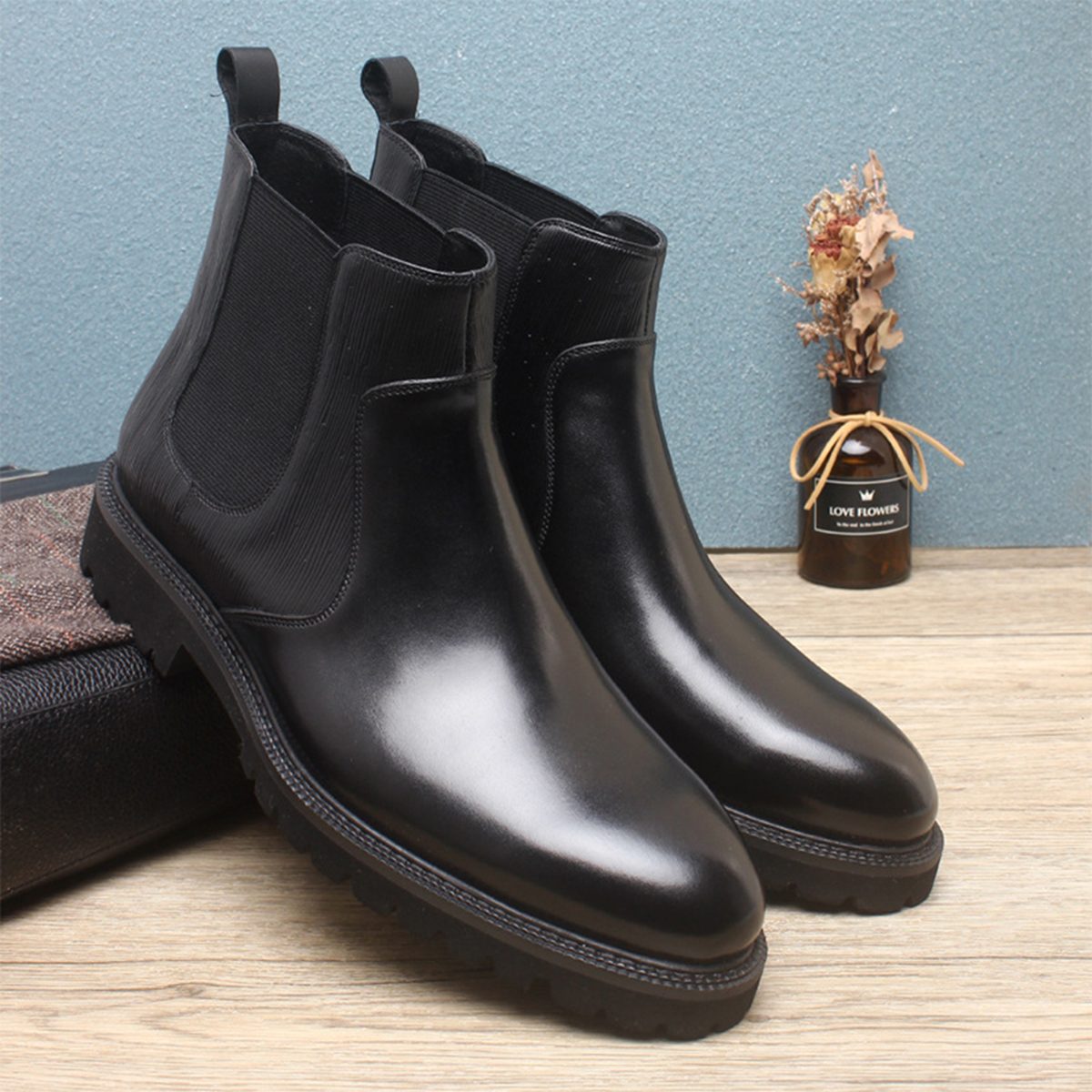 Men's Brown Leather Chelsea An - Men'S Formal Wear In Winter recensione e prezzo
