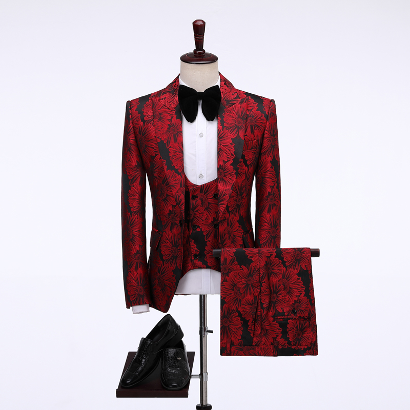 2026 Floral Men's Suits Groom  - Men Formal Wear Pants recensione e prezzo
