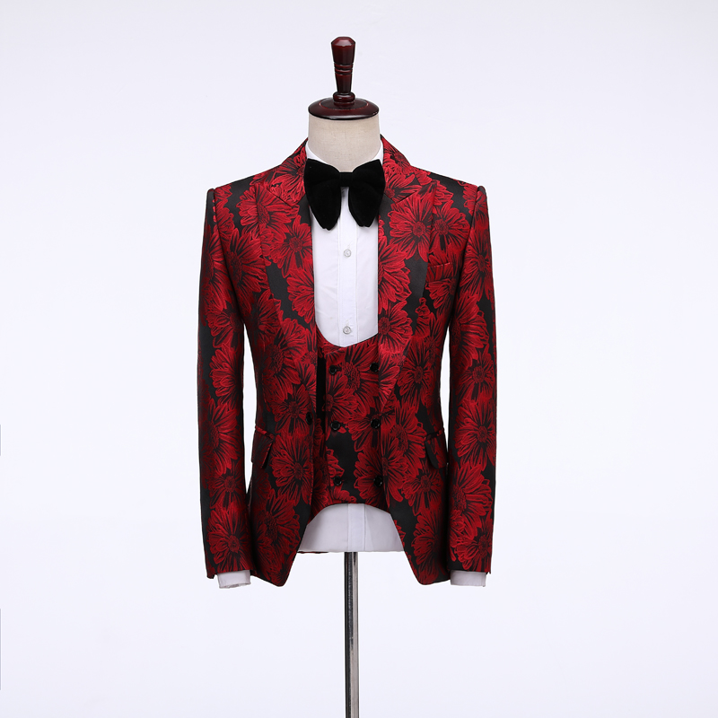 2026 Floral Men's Suits Groom  - Men Formal Wear Pants recensione e prezzo