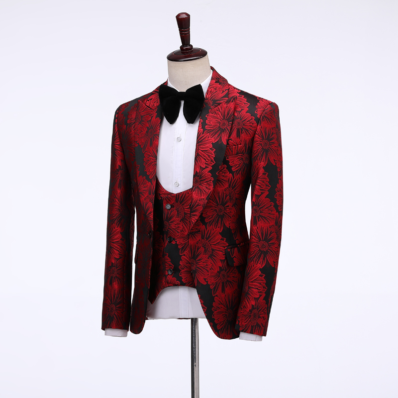 2026 Floral Men's Suits Groom  - Men Formal Wear Pants recensione e prezzo