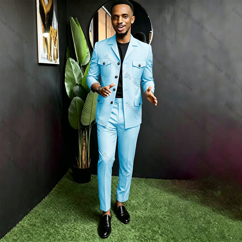 Men Safari Suit Two Piece Set  - Men Formal Wear Pants recensione e prezzo