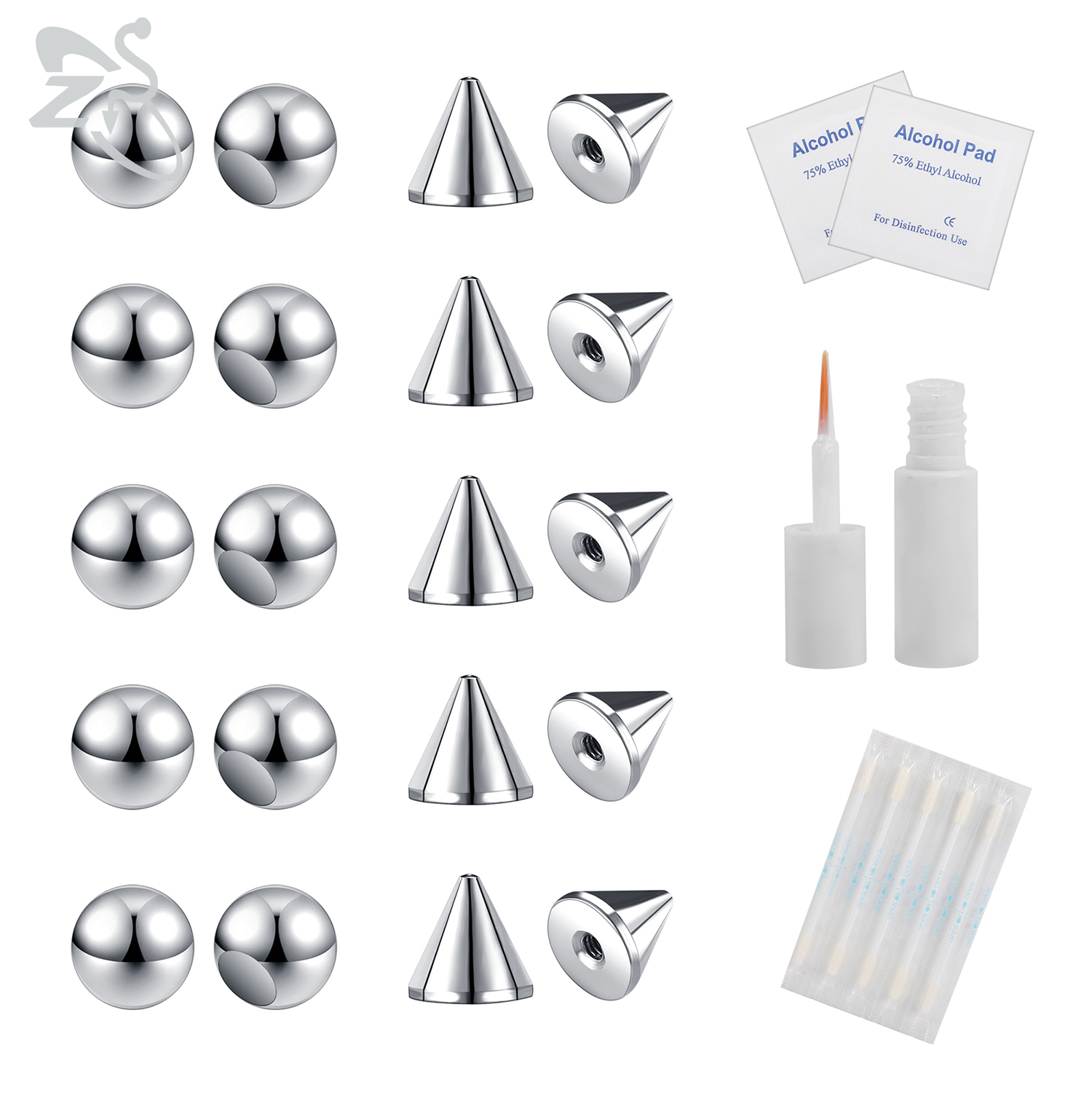 ZS 1 Set Fake Eyebrow Ring Men - Men Accessories Ring 리뷰 및 가격