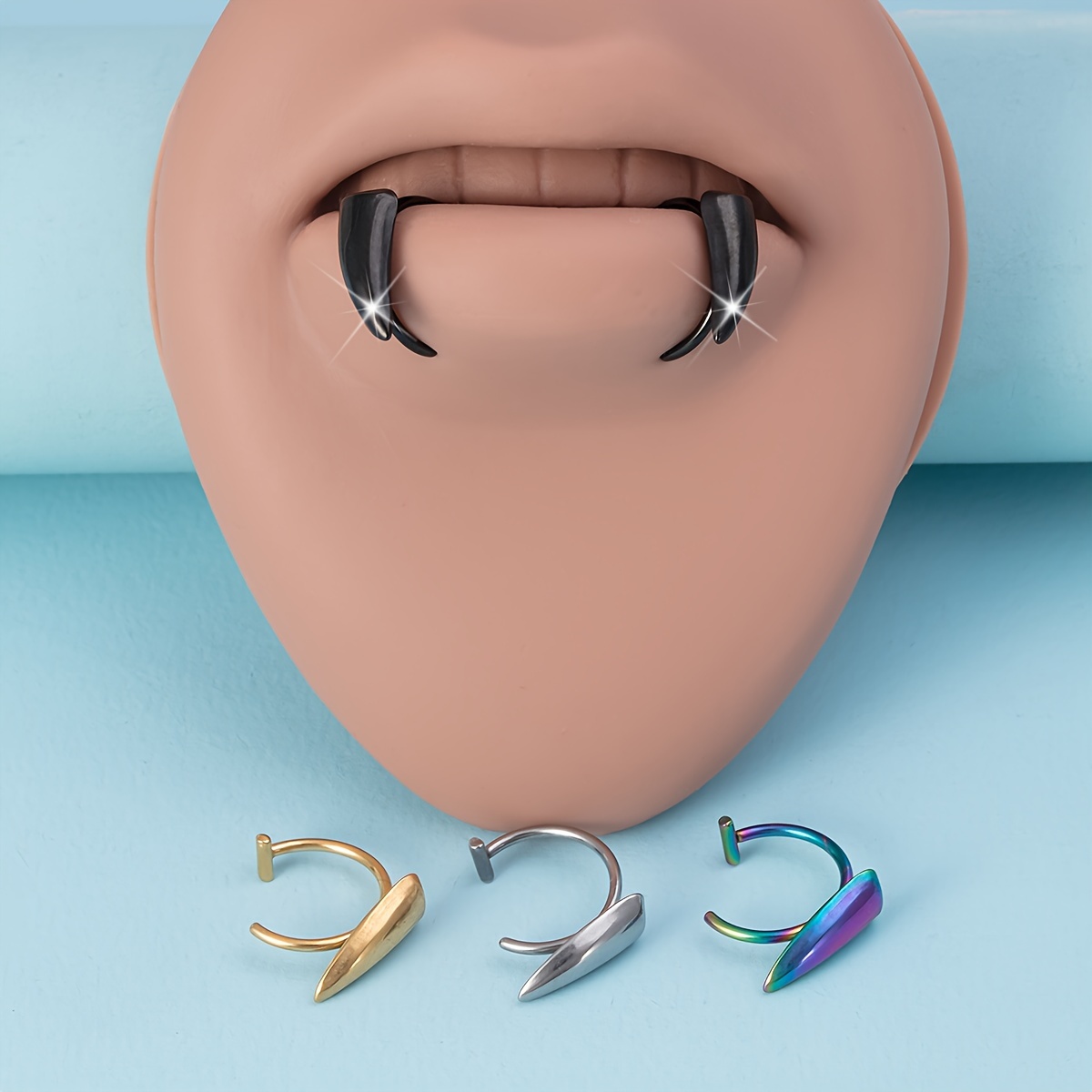 1Pair Stainless Steel Vampire  - Men'S Vampire Accessories 리뷰 및 가격