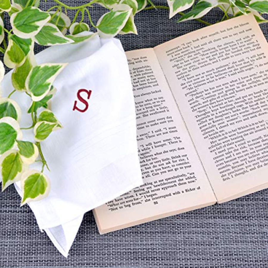 Initial Handkerchief for Men,  - Monogrammed Handkerchief recensione e prezzo