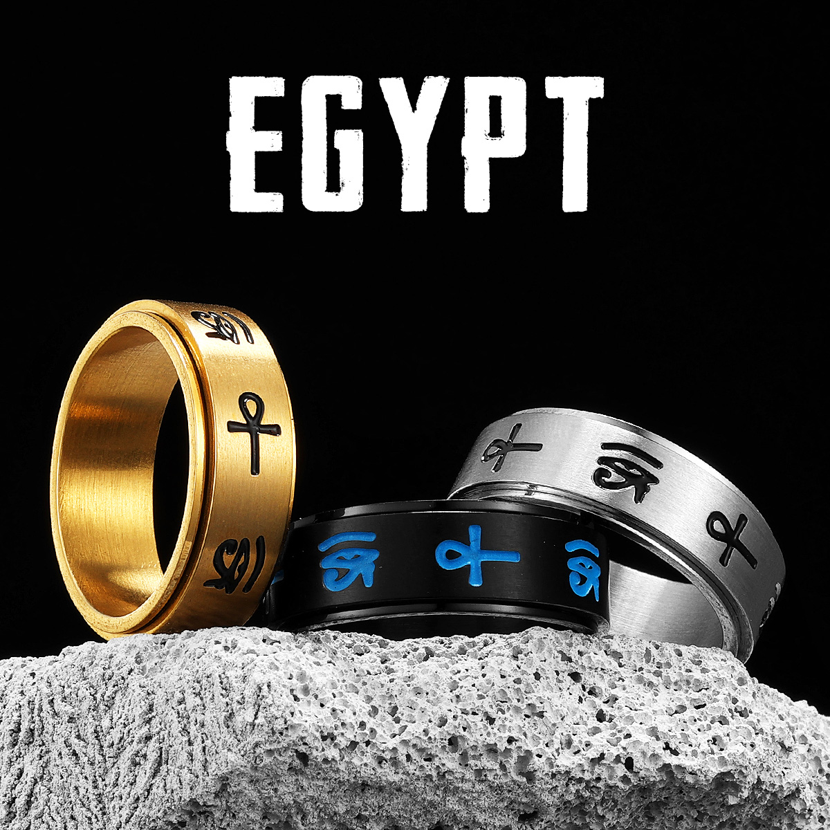 Egypt Eye of Horus Men Rings S - Men'S Accessories Jewelry Egypt 리뷰 및 가격