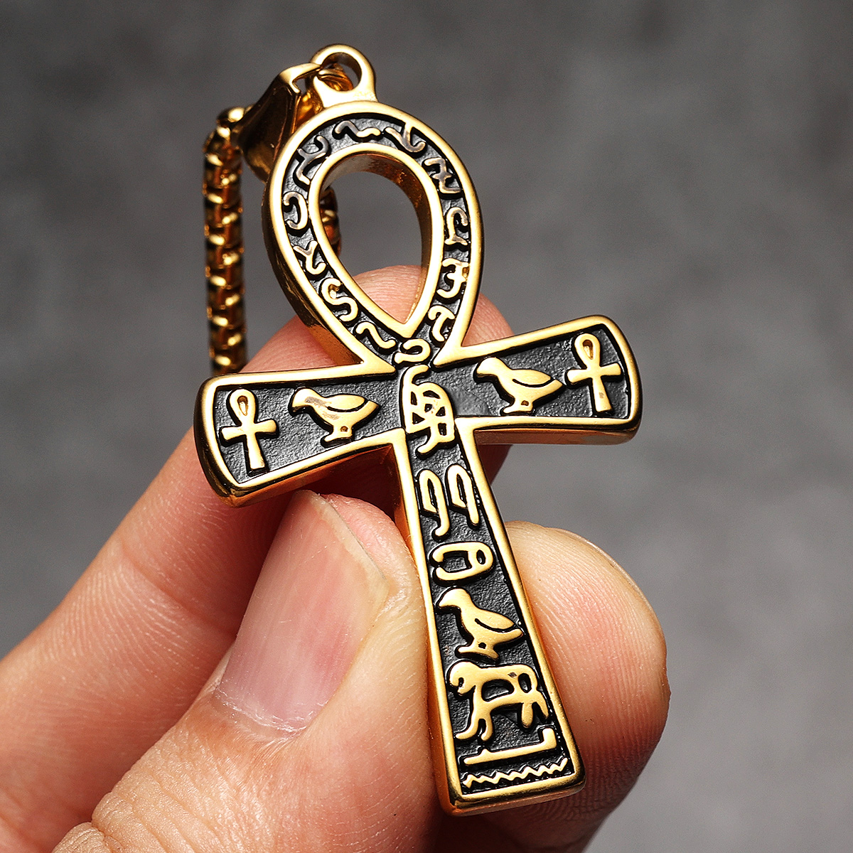Egypt Cross Men Necklaces Stai - Men'S Accessories Jewelry Egypt 리뷰 및 가격