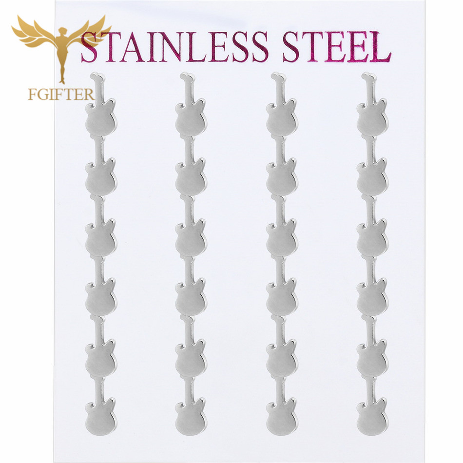 12 Pairs Music Guitar Earrings - Men Accessories In Store 리뷰 및 가격