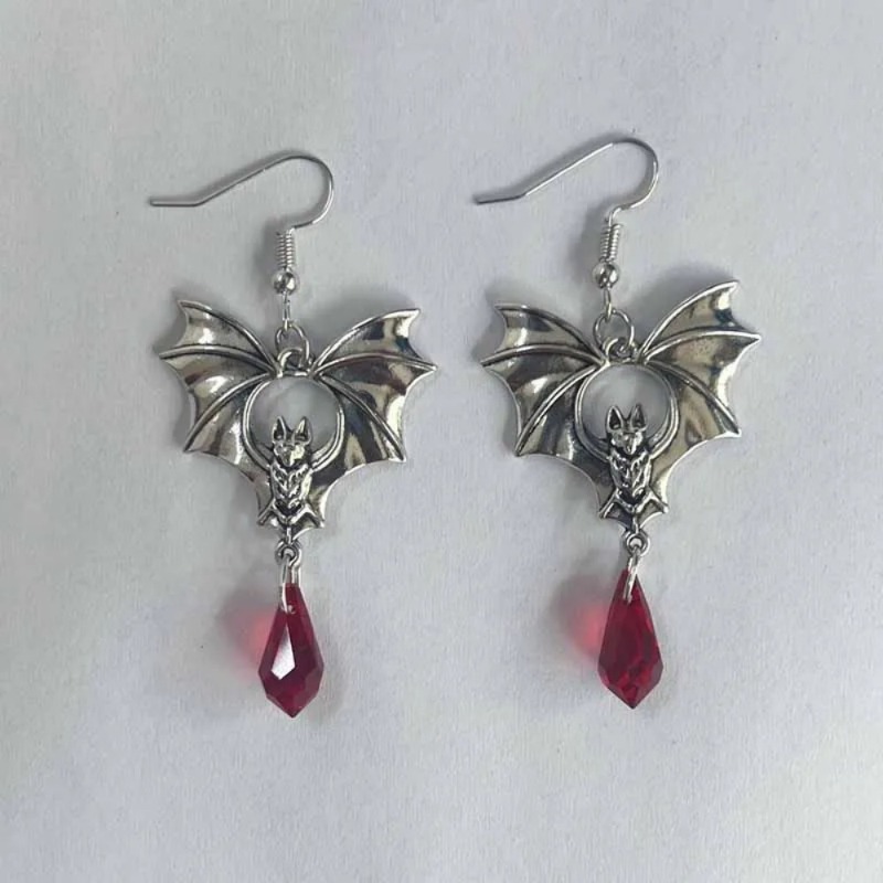 1Pair Gothic Vampire Bat Earri - Men'S Vampire Accessories 리뷰 및 가격