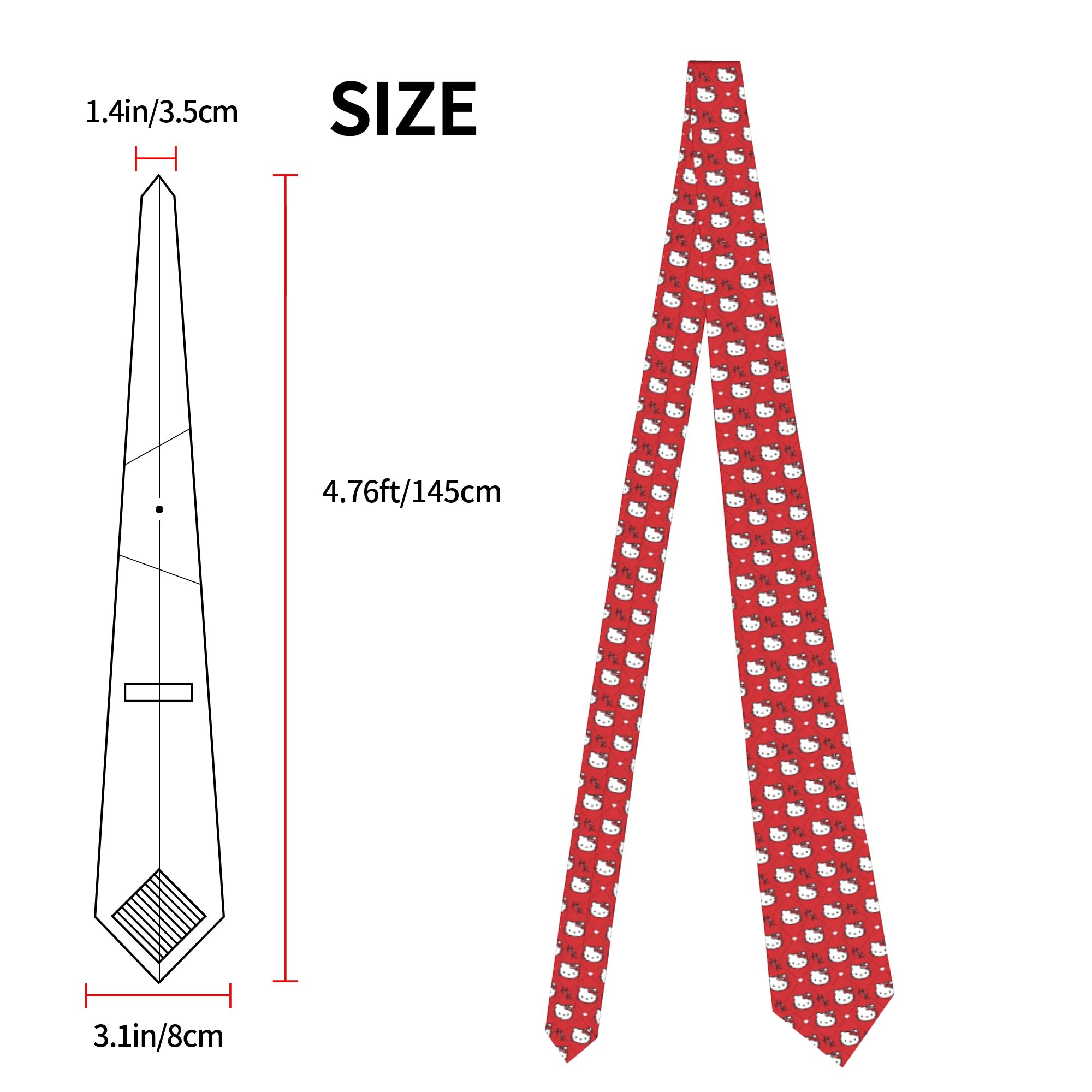 Hello Kitty HK Pattern Necktie - Men Accessories Hk 리뷰 및 가격