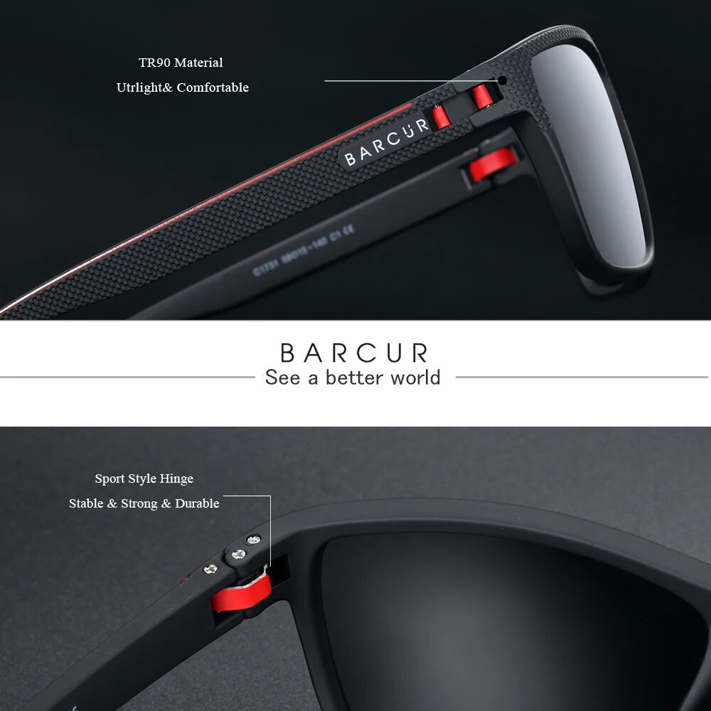 BARCUR Design TR90 Sunglasses  - Men'S Accessories Glasses 리뷰 및 가격