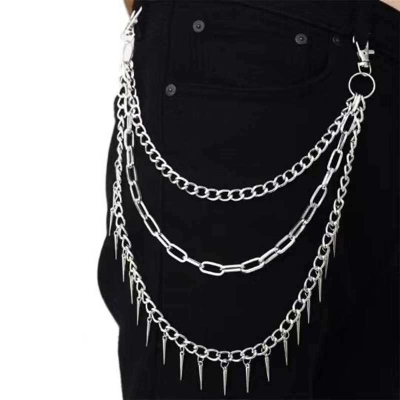 Layer 3 Punk Chain On The Jean - Men Accessories Aesthetic 리뷰 및 가격