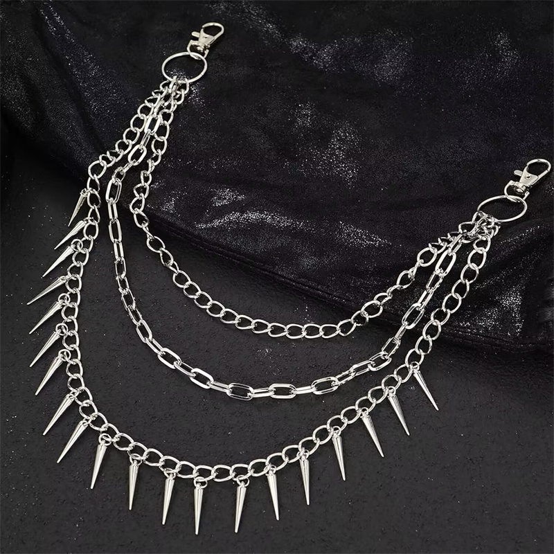 Layer 3 Punk Chain On The Jean - Men Accessories Aesthetic 리뷰 및 가격