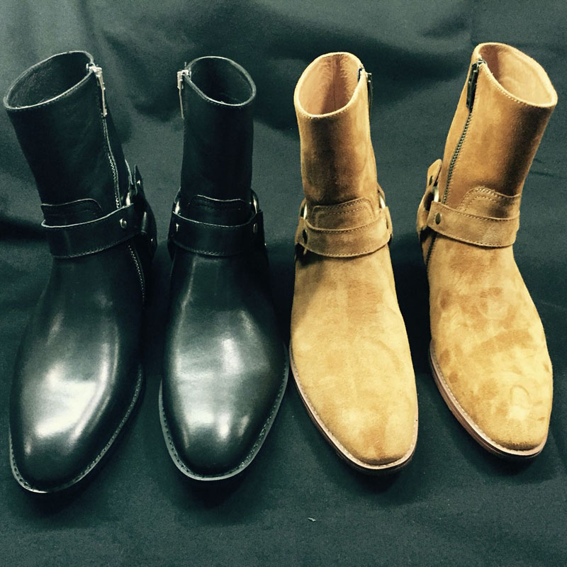 Men Genuine Leather Handmade B - Men Formal Wear With Boots recensione e prezzo